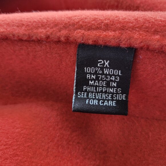 Alexander Bartlett Burnt Orange 100% Wool Jacket Coat w/Patch Pockets (Size: 2X) - Picture 10 of 16